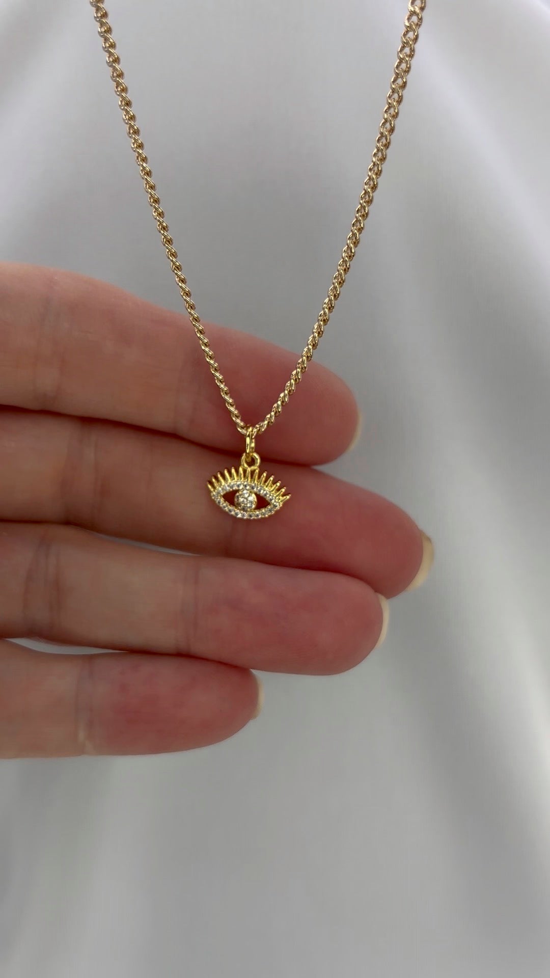 CURB CHAIN EVIL EYE
