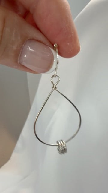 MIXED METAL LARGE TEARDROP