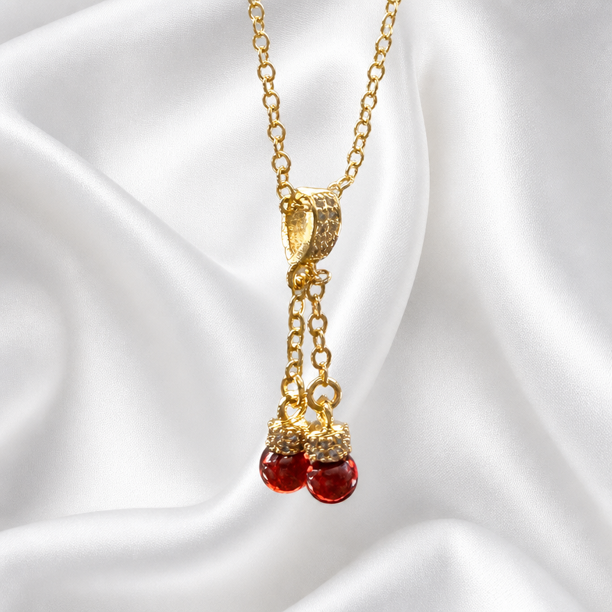 CARNELIAN DROP NECKLACE