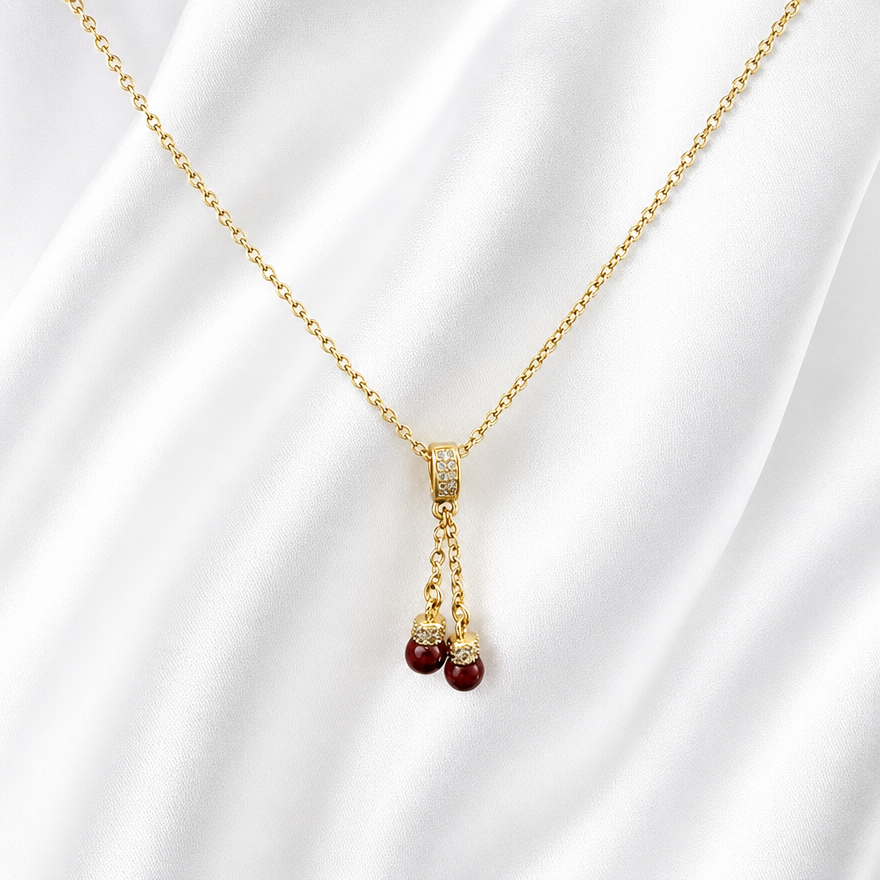 CARNELIAN DROP NECKLACE