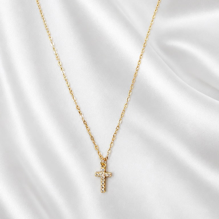 LUXURY GOLD CZ CROSS