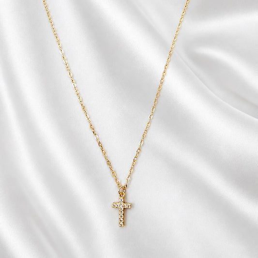 LUXURY GOLD CZ CROSS