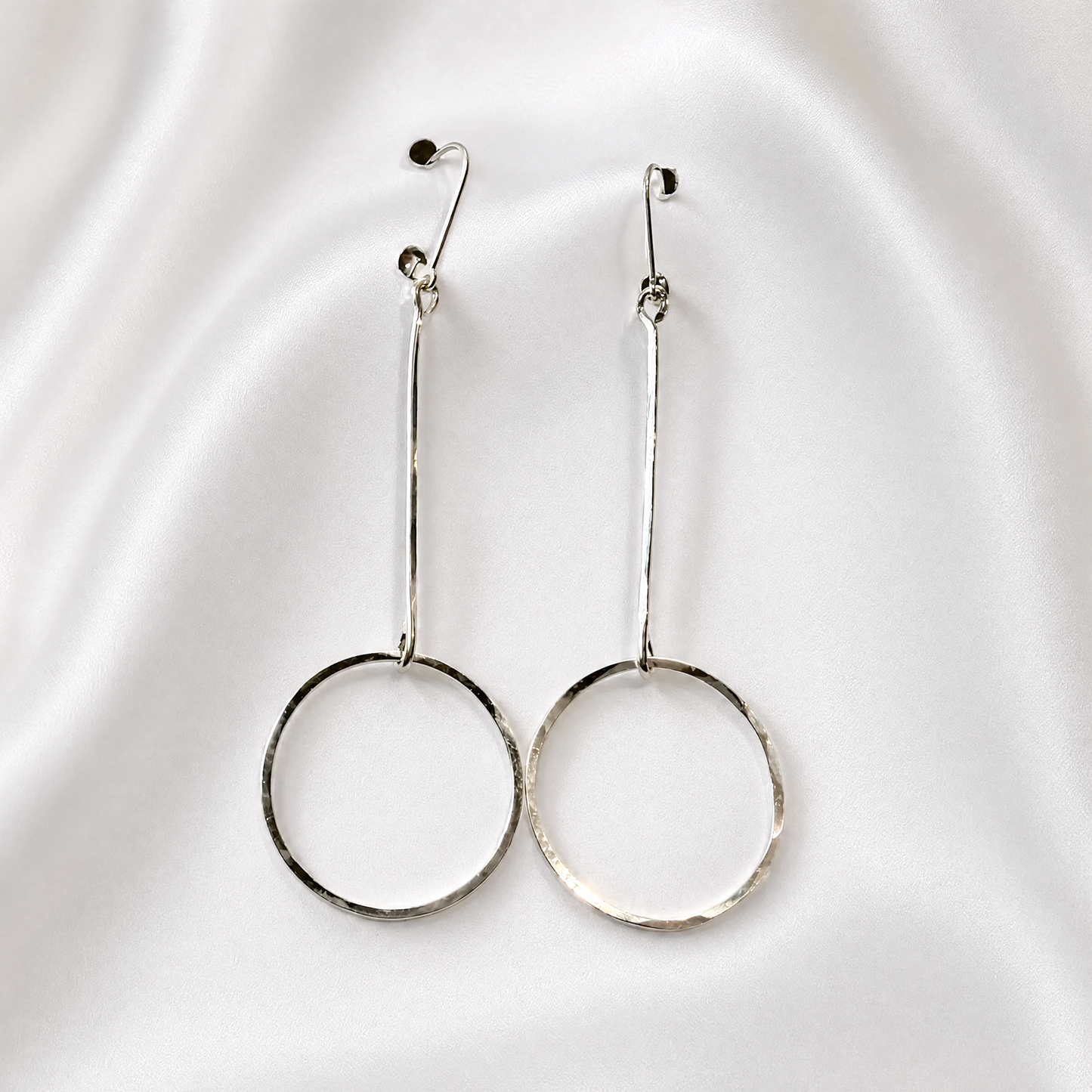 CIRCLE ON A STICK EARRINGS