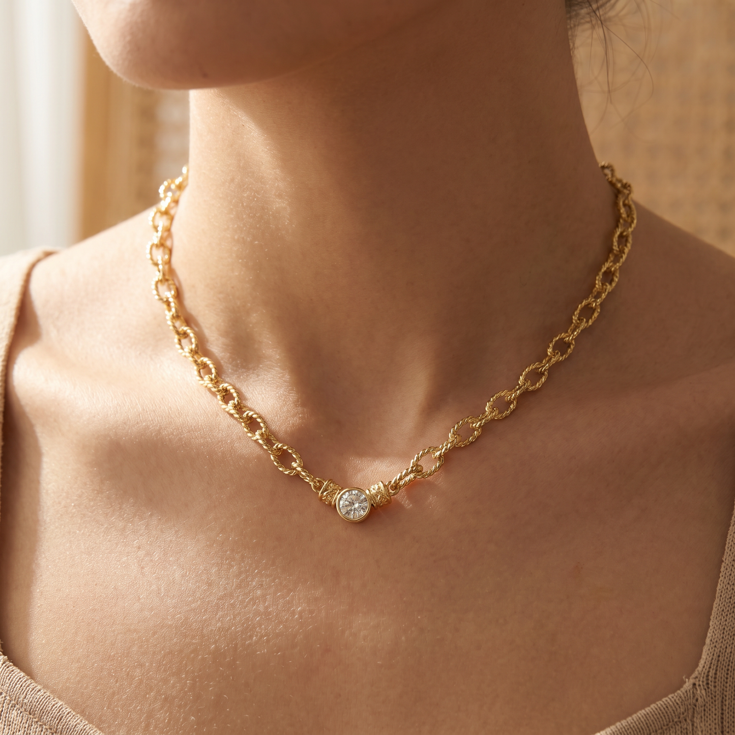 OVAL LINK CZ CHOKER