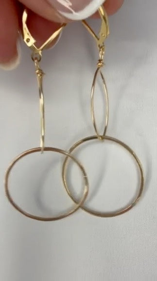 MARQUISE AND LARGE CIRCLE EARRING