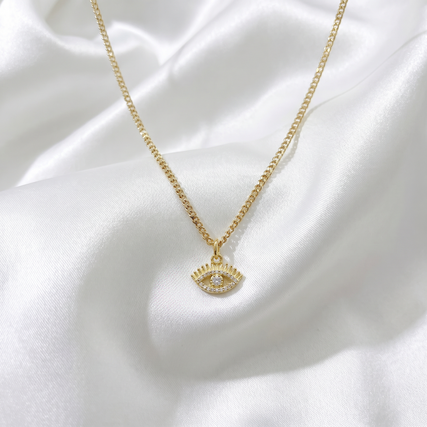 CURB CHAIN EVIL EYE