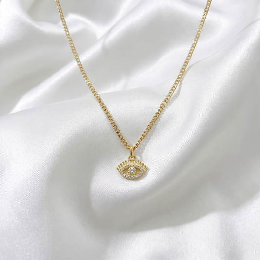 CURB CHAIN EVIL EYE