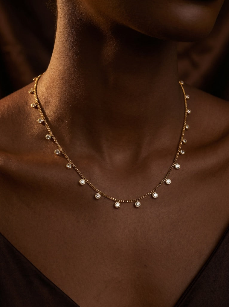 DROPPED CIRCLE NECKLACE