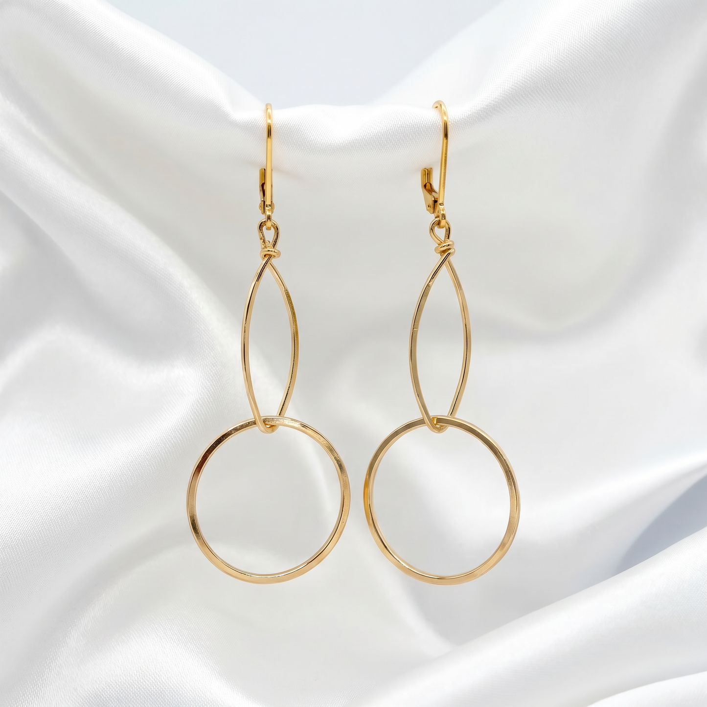 MARQUISE AND SMALL CIRCLE EARRING
