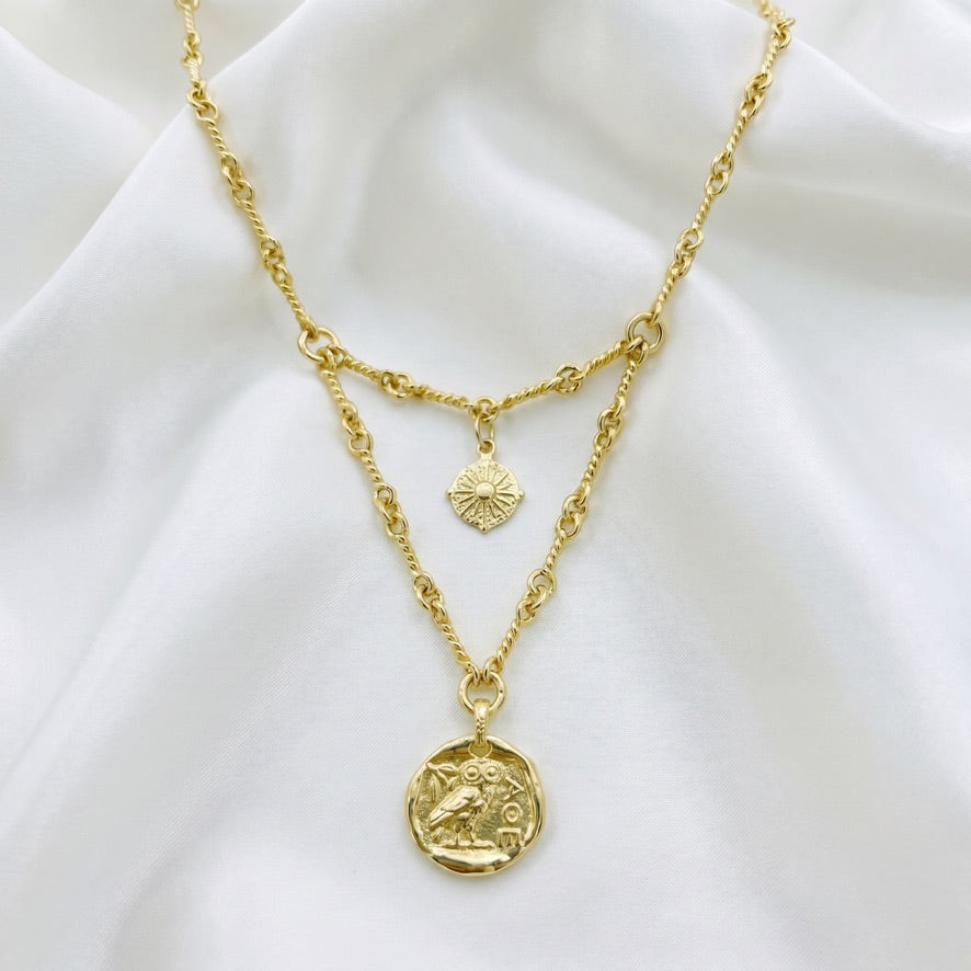 TWISTED LINK TIERED NECKLACE