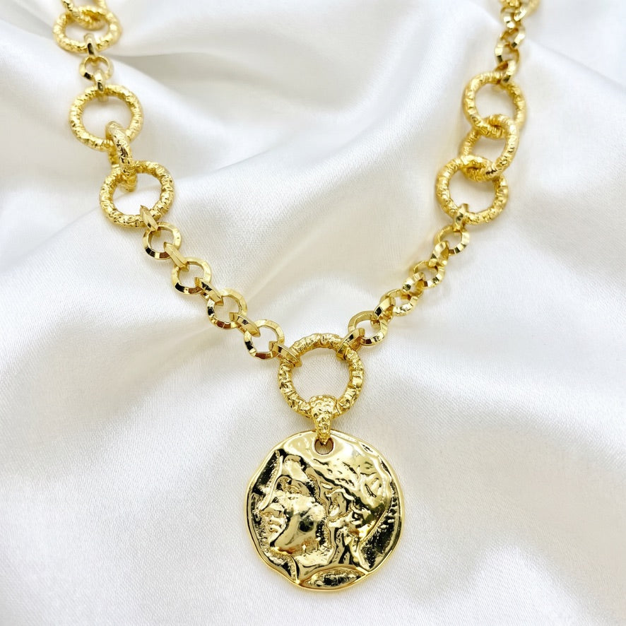 TWO-SIDED COIN NECKLACE