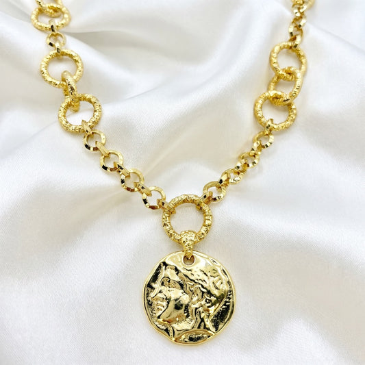 TWO-SIDED COIN NECKLACE
