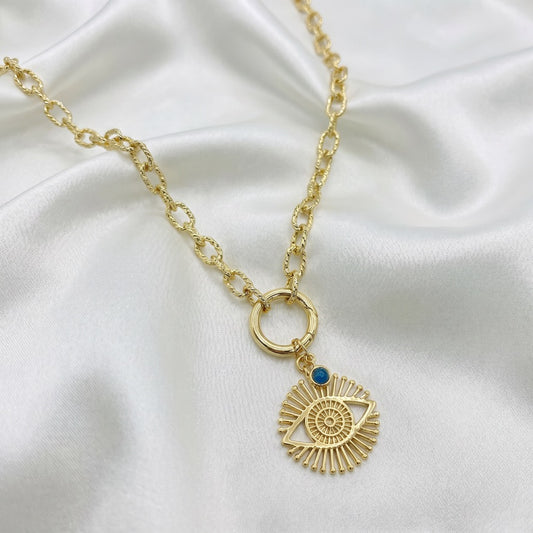 CHUNKY EVIL EYE NECKLACE