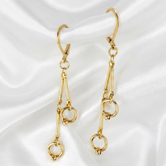 LONG LINKS GOLD EARRINGS