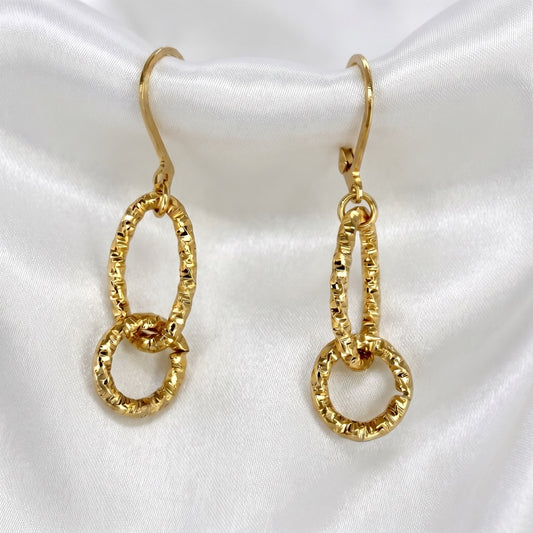 OVAL AND CIRCLE GOLD DROPS