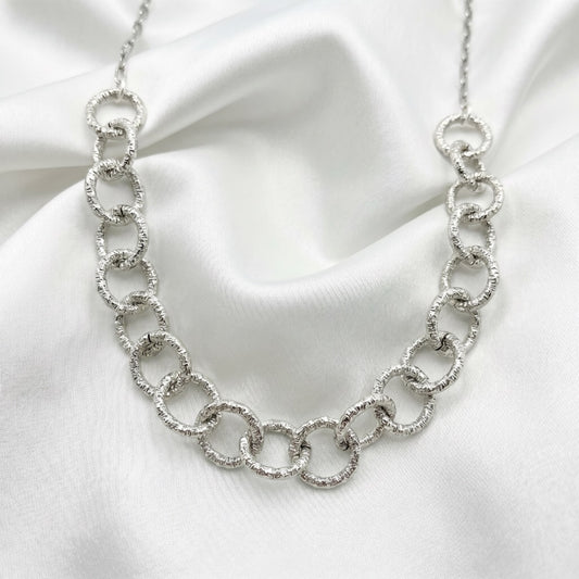 SPARKLY SILVER CIRCLE LINKS