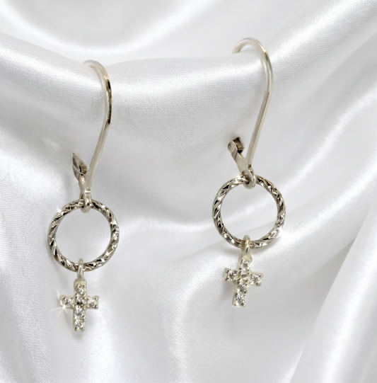 MINI CROSS EARRINGS