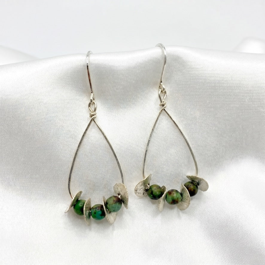 TURQUOISE LARGE TEARDROP EARRING